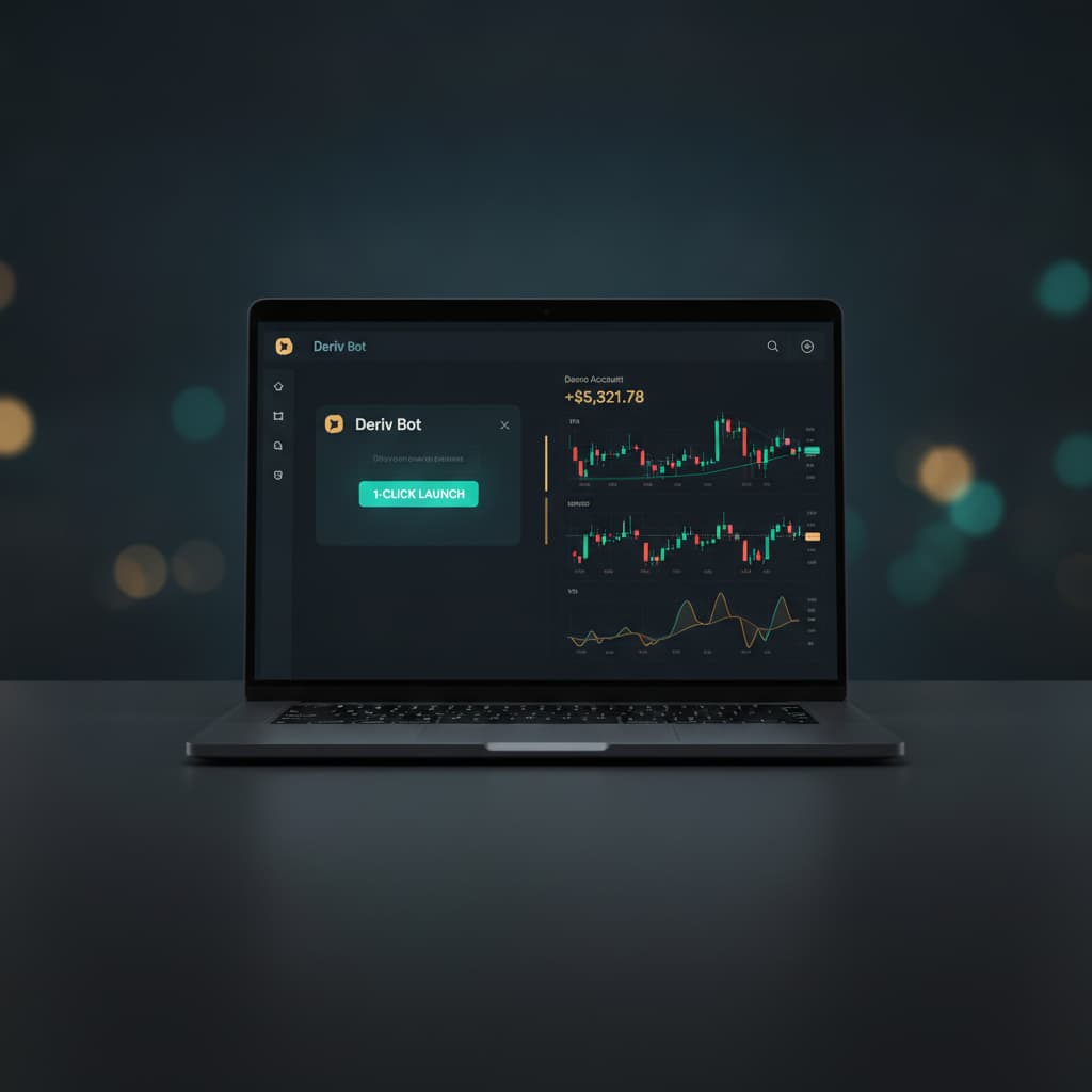 Free Deriv Bot: Sarah's 1-Click Test of 1-Tick Trading on Demo