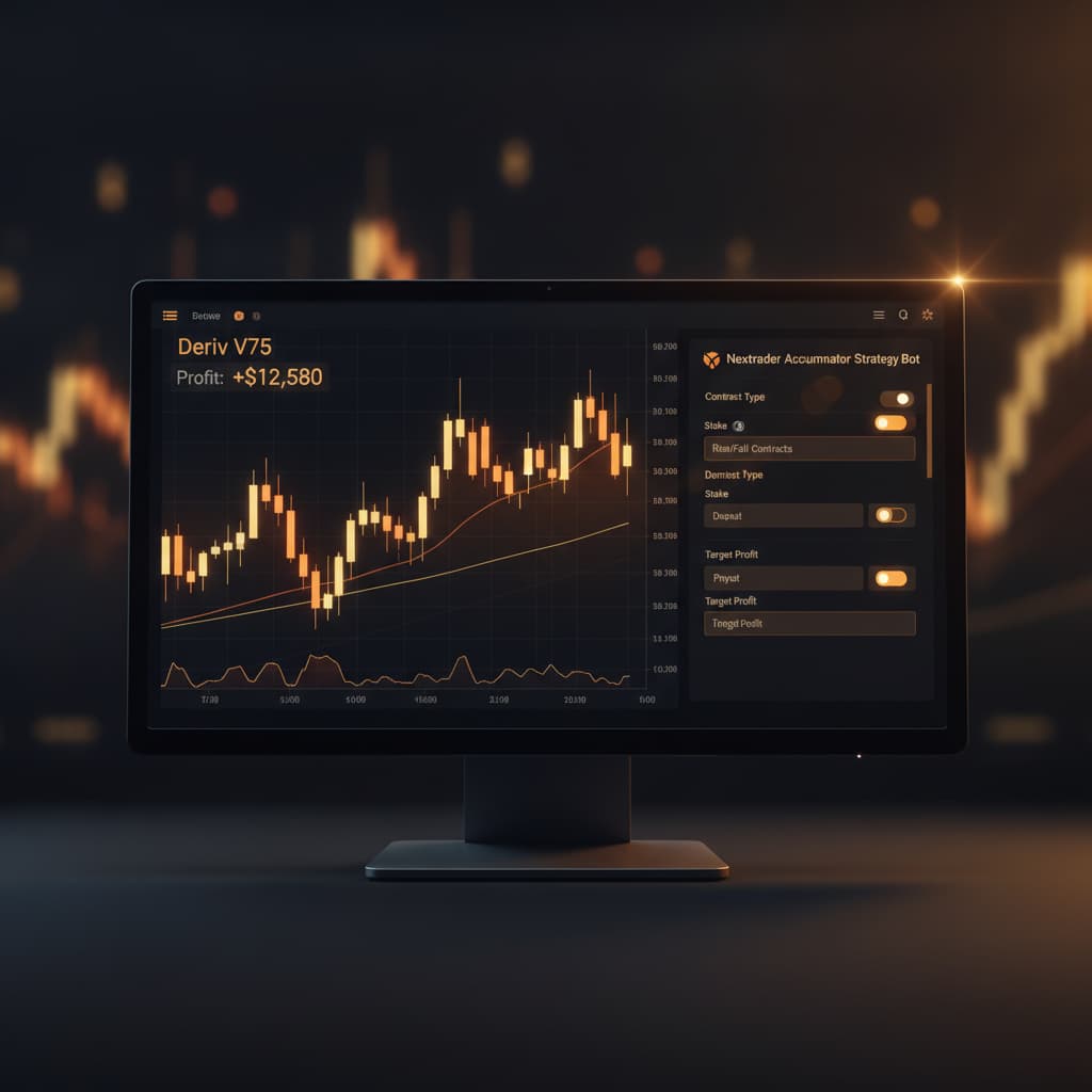 How to 5x Deriv V75 Growth: Nextrader Accumulator with Deriv Bots